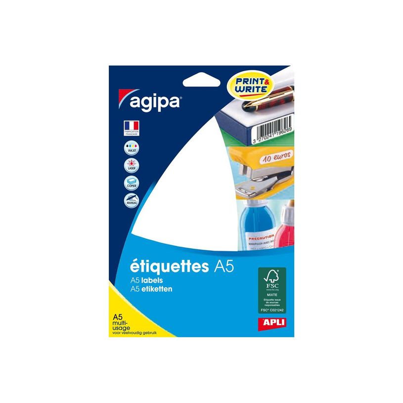 3270241140279-Apli Agipa - Etui A5 - 160 Étiquettes blanches multi-usages - 100 x 24 mm - coins arrondi-P_405137240_1-1