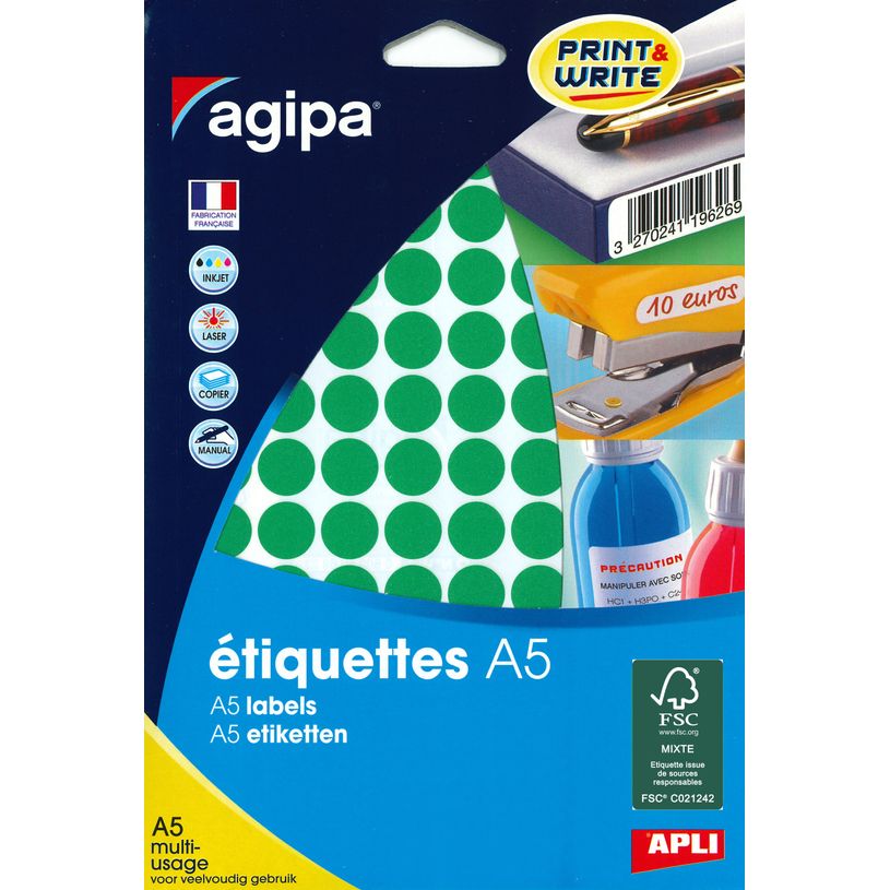 3270241143119-Apli Agipa - Etui A5 - 960 Pastilles vertes - diamètre 15 mm - réf 114311-P_405137259_3-0