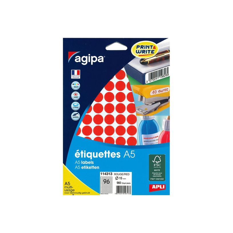 3270241143133-Apli Agipa - Etui A5 - 960 Pastilles rouges - diamètre 15 mm - réf 114313-P_405137261_1-2
