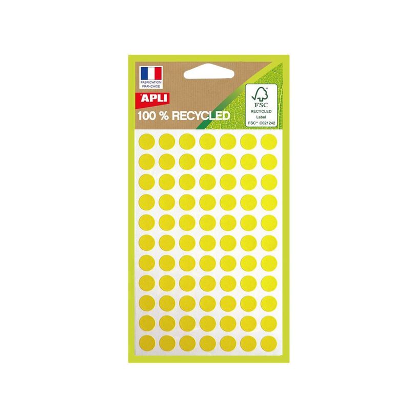 3270241017809-Apli Agipa - 462 Pastilles adhésives recyclées - jaune - diamètre 8 mm - réf 101780-P_405137289_1-0