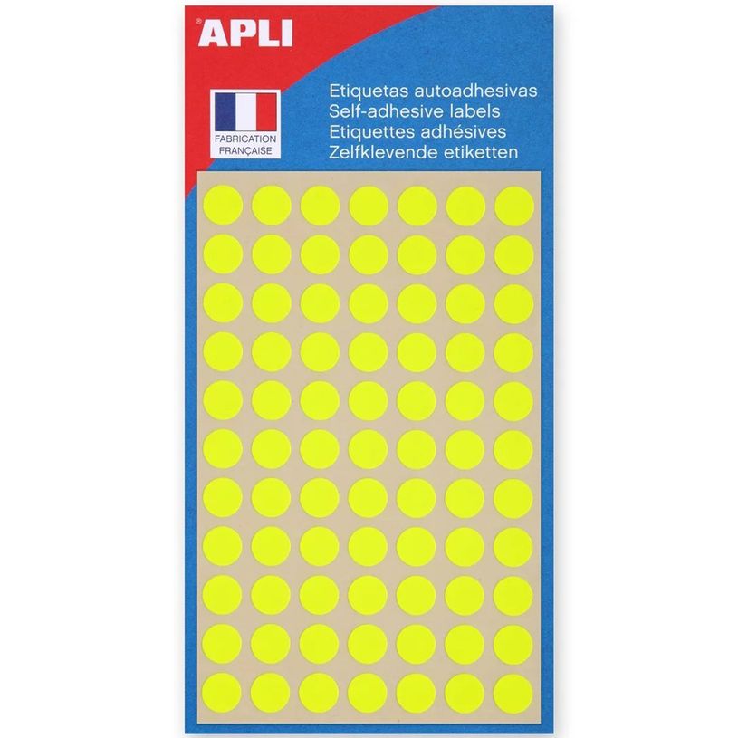 3270241118520-Apli Agipa - 385 Pastilles adhésives - jaune fluo - diamètre 8,5 mm - réf 111852-P_405137301_1-0
