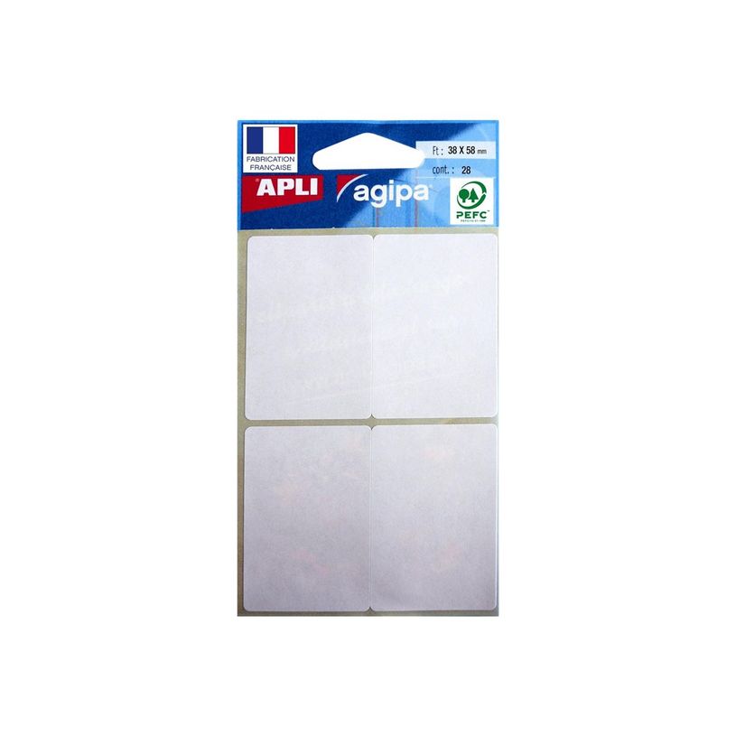 3270241118100-Apli Agipa - 28 Étiquettes blanches multi-usages - 38 x 58 mm - coins arrondis - réf 111-P_405137309_1-0
