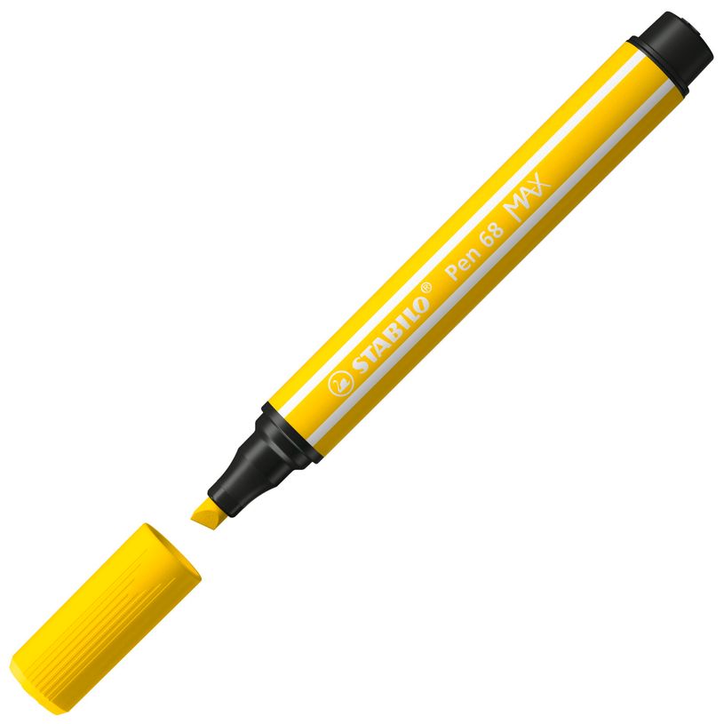 4006381569538-STABILO - Feutre de dessin pointe large biseautée - jaune citron-P_405137352_2-1