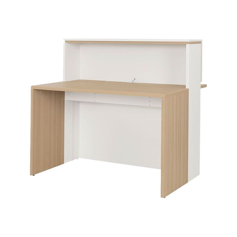 3483600771919-Banque d'accueil droite ZOOM - L120 cm - chêne structuré-P_405137378_3-1