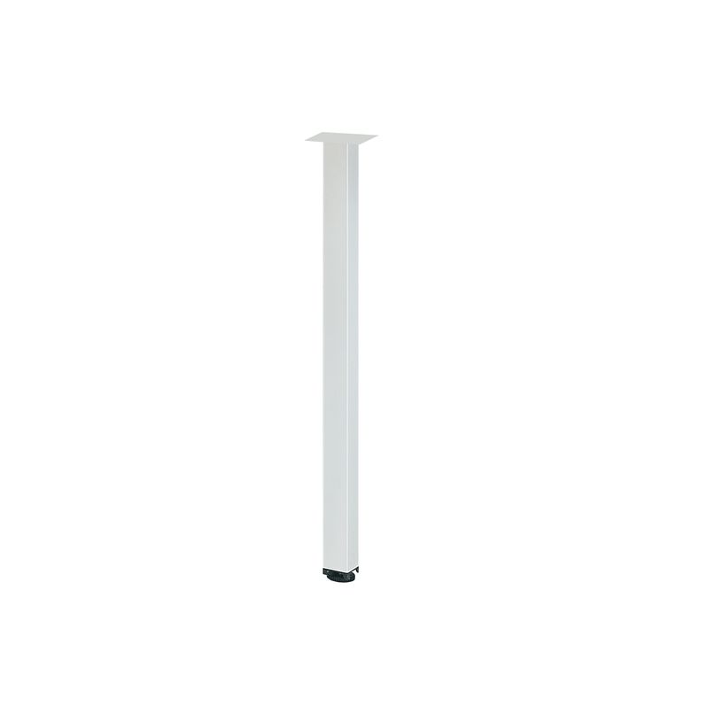 3483600955180-Pied carré pour retour de bureau CONNEXION - L4 x H71,5 x P4 - Blanc-P_405137450_1-0