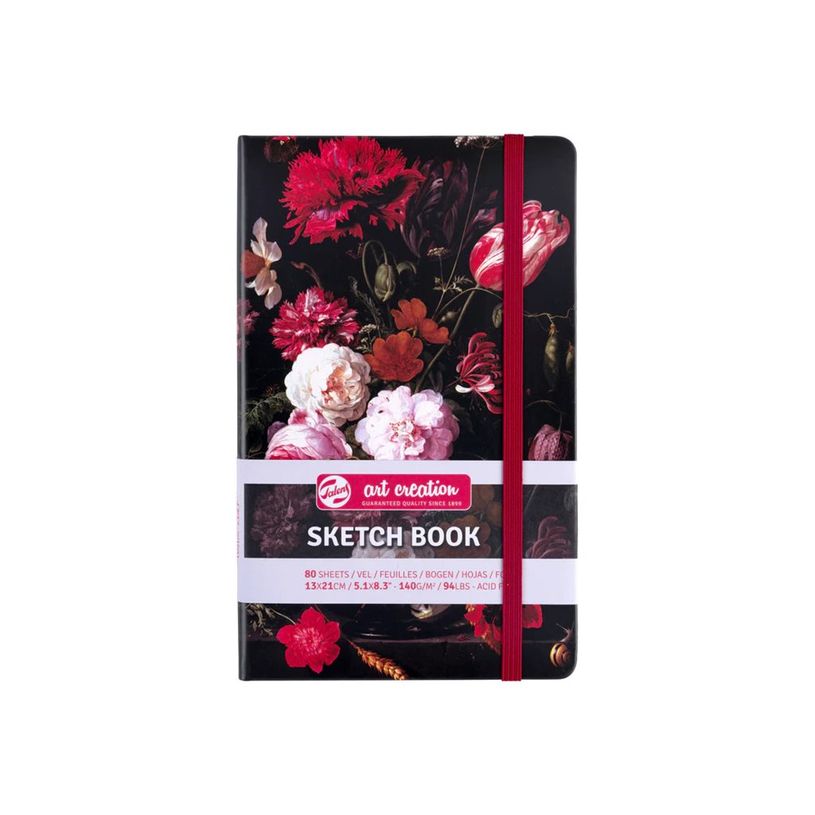 8712079516406-Talens Art Creation - Carnet de croquis - 130 x 210 mm - 80 feuilles - blanc - fleurs-P_405137484_1-0
