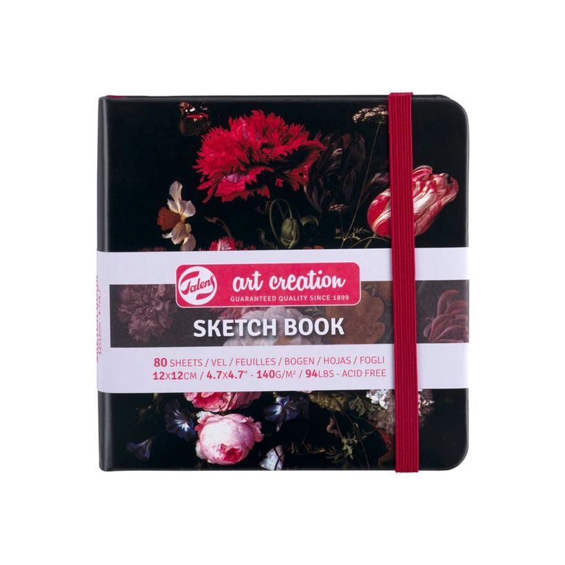 8712079516420-Talens Art Creation - Carnet de croquis - 120 x 120 mm - 80 feuilles - blanc - fleurs-P_405137486_1-0
