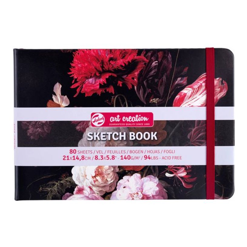 8712079516437-Talens Art Creation - Carnet de croquis - 210 x 148 mm - 80 feuilles - blanc - fleurs-P_405137487_1-0