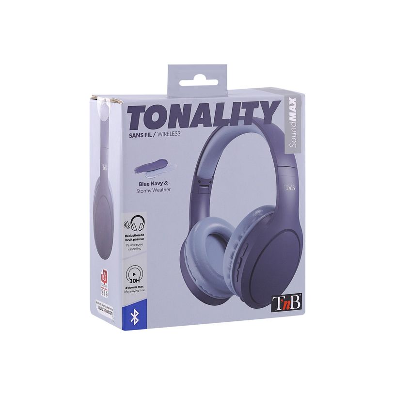 3303170108390-T'nB TONALITY - Casque sans fil avec micro - bleu marine, gris orageux-P_405139219_6-5