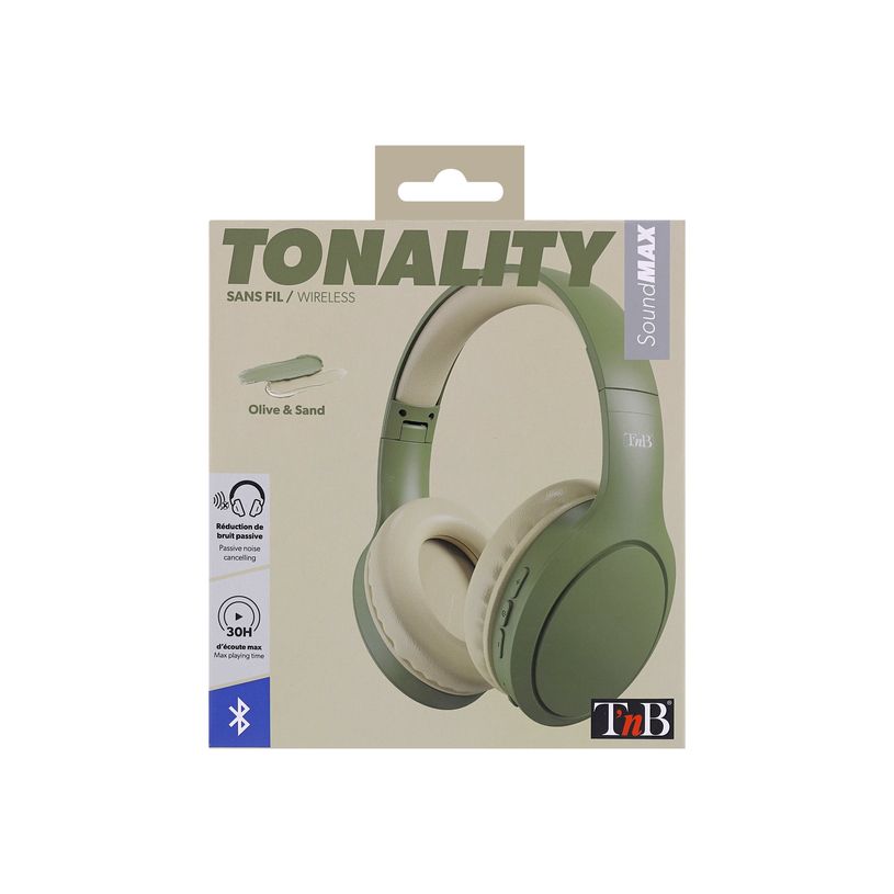 3303170108413-T'nB TONALITY - Casque sans fil avec micro - olive, sable-P_405139220_14-11