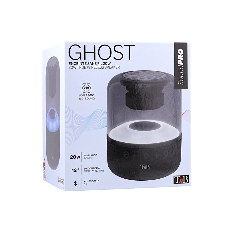 3303170108147-T'nB GHOST - Haut-parleur - sans fil - Bluetooth 5.1 - 20 Watt-P_405139225_11-12