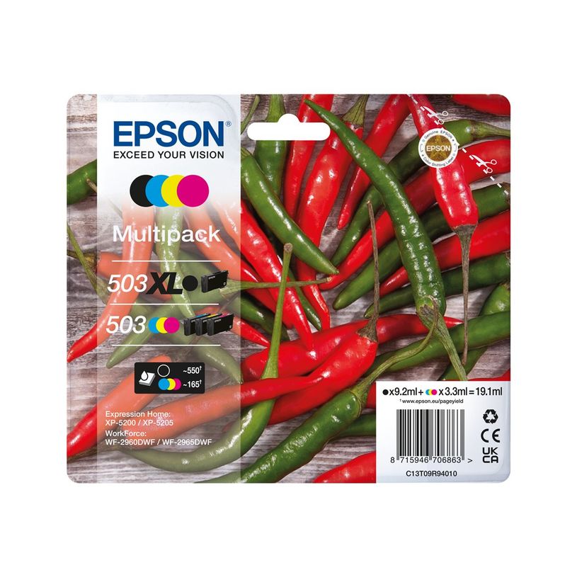 8715946706863-Epson 503/503 XL Multipack - pack de 4 - noir, jaune, cyan, magenta - cartouche d'encre d'-P_405139300_4-3