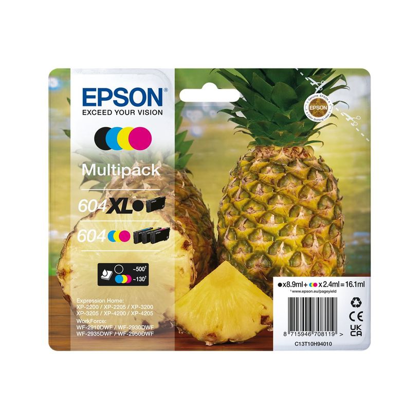 8715946708119-Epson 604XL/stand Ananas - pack de 4 - noir XL, jaune, cyan, magenta - cartouche d'encre o-P_405139301_2-1