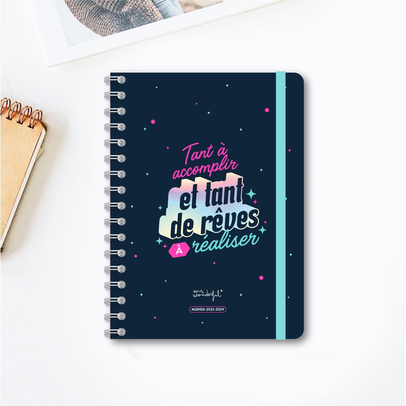 8445641031198-Agenda Mr Wonderful Tant de rêves - 1 semaine sur 2 pages - 15 x 22 cm - Viquel-P_405139841_1-0