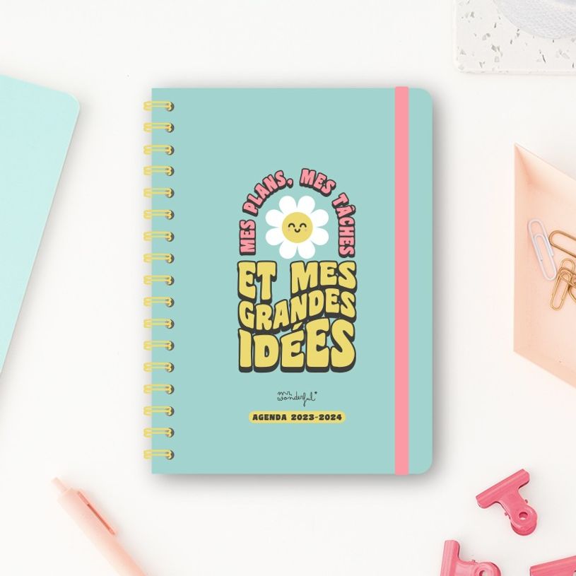 8445641031709-Agenda Mr Wonderful Grandes idées - 1 semaine sur 2 pages - 15 x 22 cm - Viquel-P_405139850_1-0