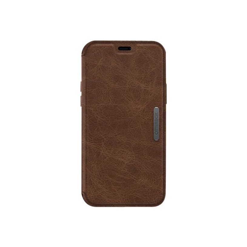0840104215883-OtterBox Strada Series Folio - porte folio en cuir pour iPhone 12, 12 Pro - marron-P_405140150_2-0