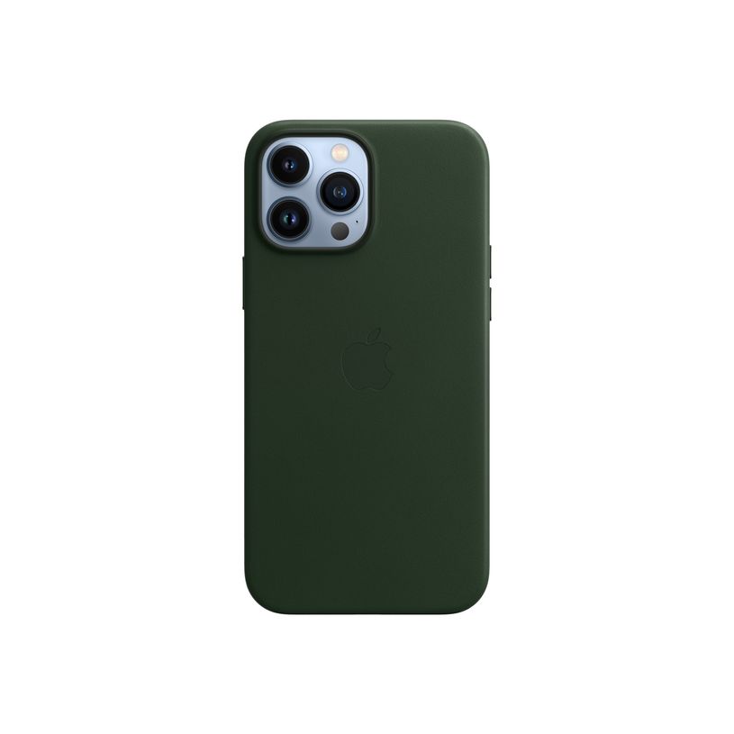 0194252780237-Apple - coque de protection en cuir avec MagSafe pour iPhone 13 Pro Max - vert-P_405140364_1-0