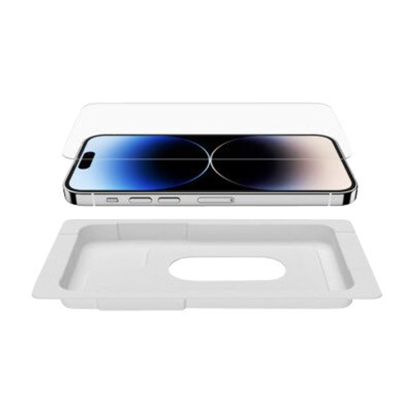0745883848362-Belkin UltraGlass - protection d'écran - verre trempé pour iPhone 14 Pro-P_405140501_4-3