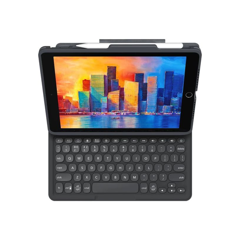 0840056136175-ZAGG Pro Keys - Porte folio avec clavier pour iPad (7e gen, 8e gen) - noir/gris-P_405140626_6-1