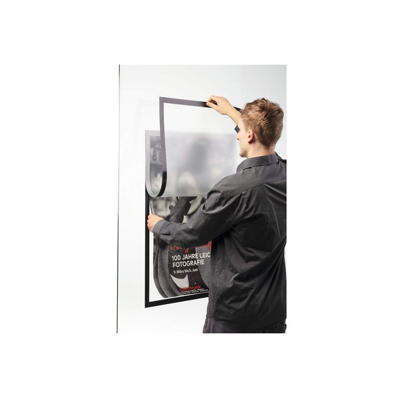 4005546732435-Durable Duraframe - Cadre d'affichage double face adhésif repositionnable - A1 - argent-P_405140852_7-7