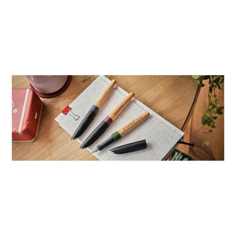 4006381590884-STABILO Grow - Stylo plume bleu - violet prune/bois de cerise-P_405141148_2-2