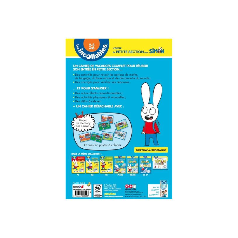 9782809666007-Cahier de vacances 2025 Simon - Les Incollables - Toute Petite Section à Petite Section --P_405141451_2-1