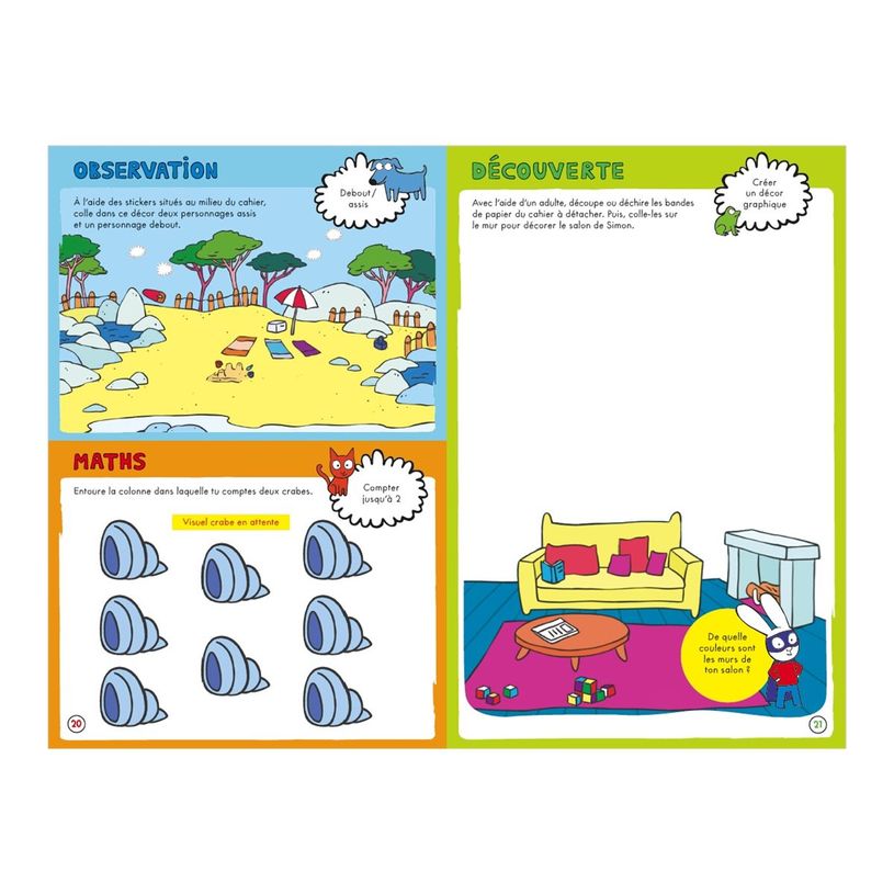 9782809666007-Cahier de vacances 2025 Simon - Les Incollables - Toute Petite Section à Petite Section --P_405141451_4-5
