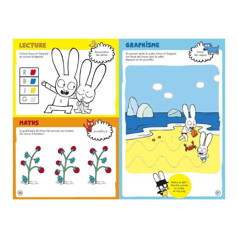 9782809666014-Cahier de vacances Simon - Les incollables - Petite Section à Moyenne Section - 3/4 ans-P_405141452_6-7