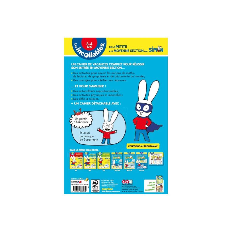 9782809666014-Cahier de vacances Simon - Les incollables - Petite Section à Moyenne Section - 3/4 ans-P_405141452_8-1