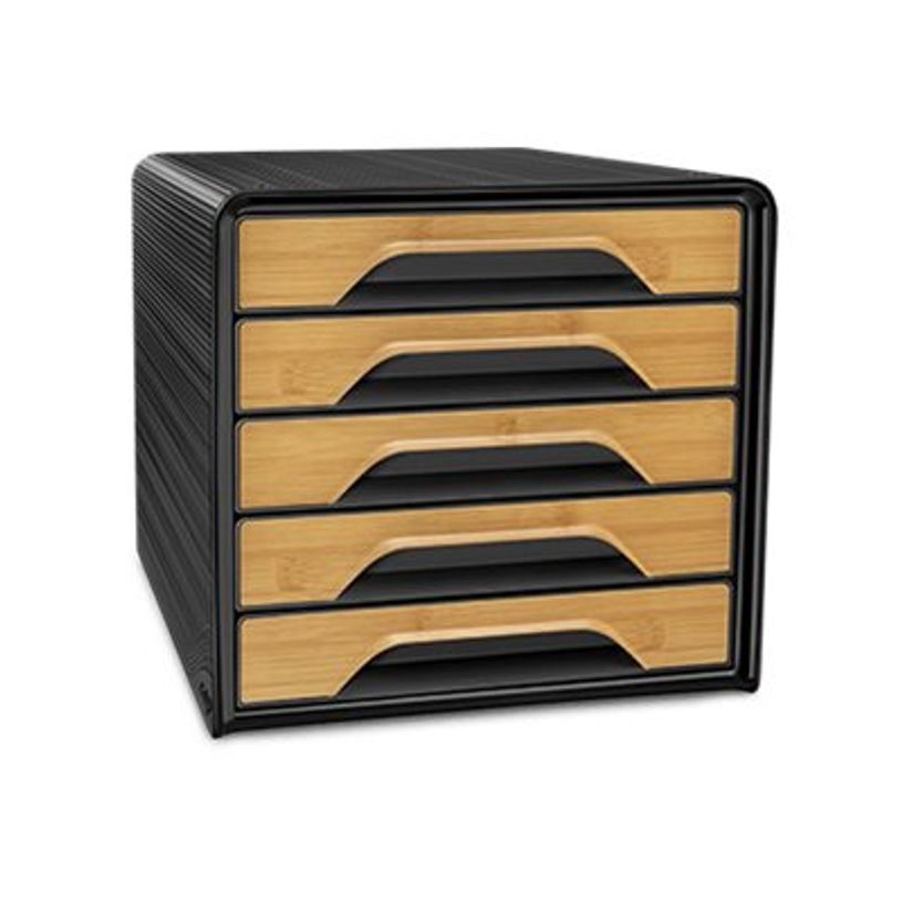 3462159018218-Silva by CEP - Module de classement 5 tiroirs - noir bambou-P_405141582_1-0
