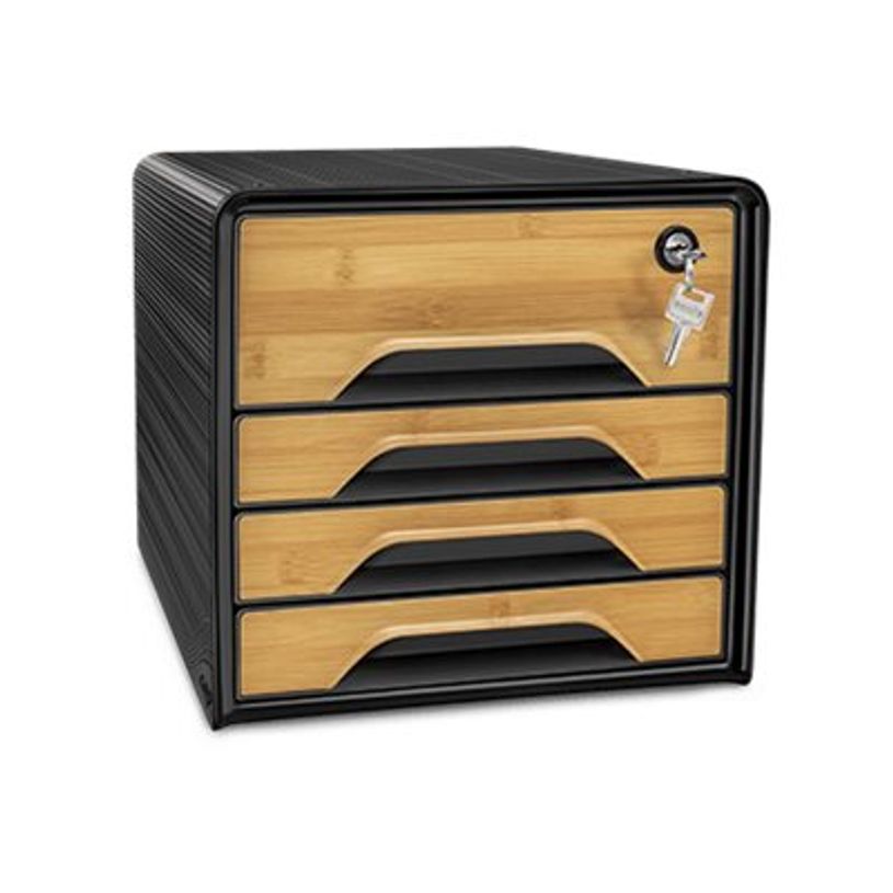 3462159018249-Silva by CEP - Module de classement 4 tiroirs - silva bamboo - blanc/bois-P_405141583_1-0