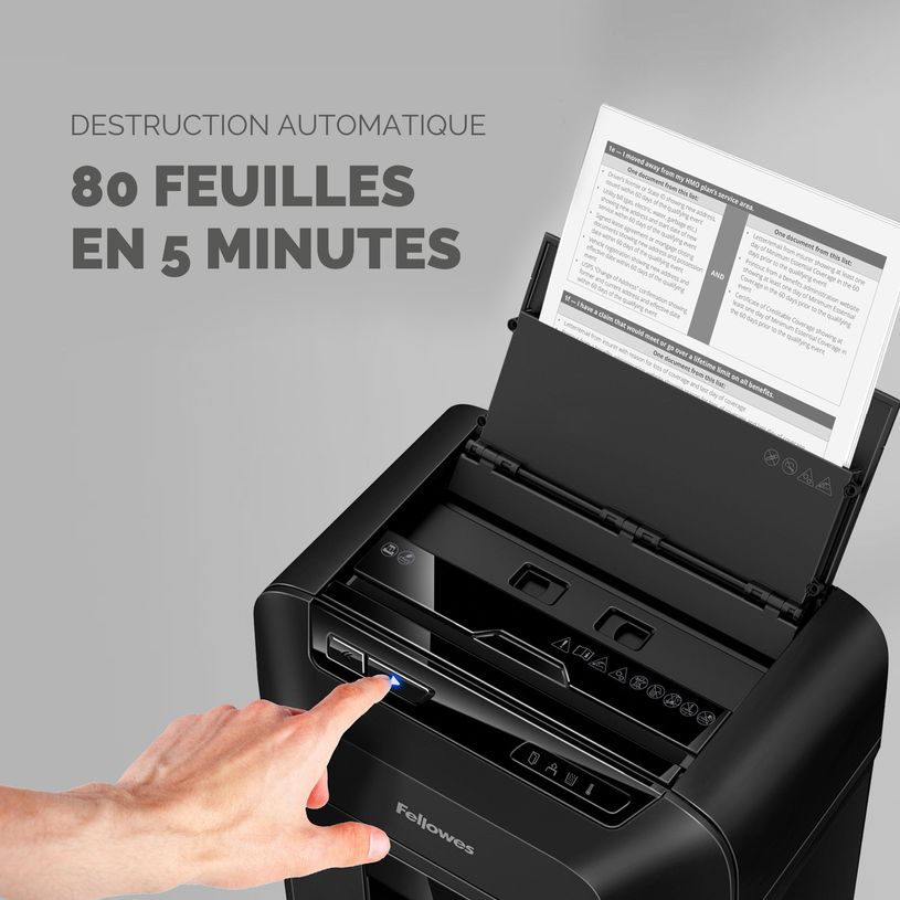 0043859782505-Fellowes AutoMax 80M - Destructeur de documents - Particules - 80 feuilles - Corbeilles 17-P_405141587_3-2
