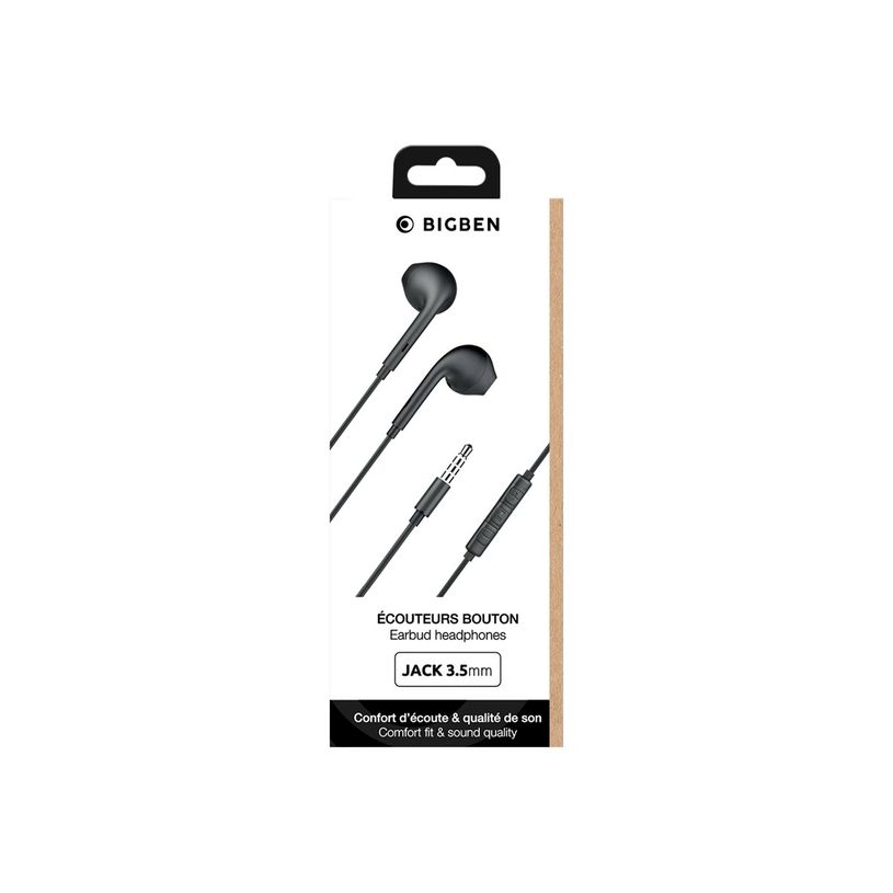 3571211495475-BIGBEN Connected - écouteurs Jack 3.5mm - avec Télécommande et Micro - Bouton Noir-P_405141654_2-1
