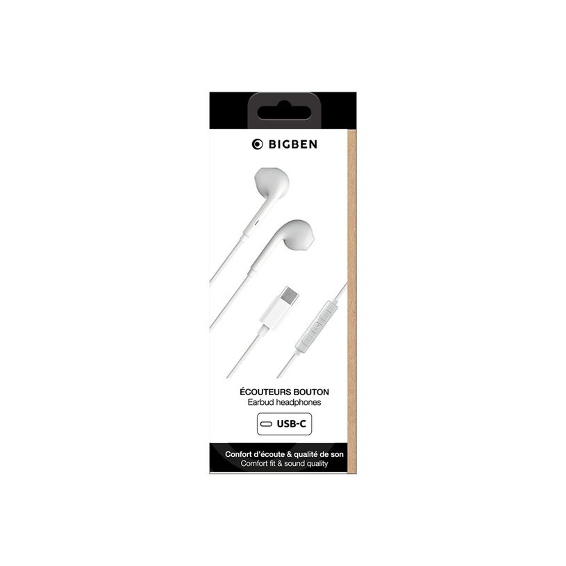3571211495512-BIGBEN Connected - écouteurs USB C - avec Télécommande et Micro - Bouton Blanc-P_405141658_2-1