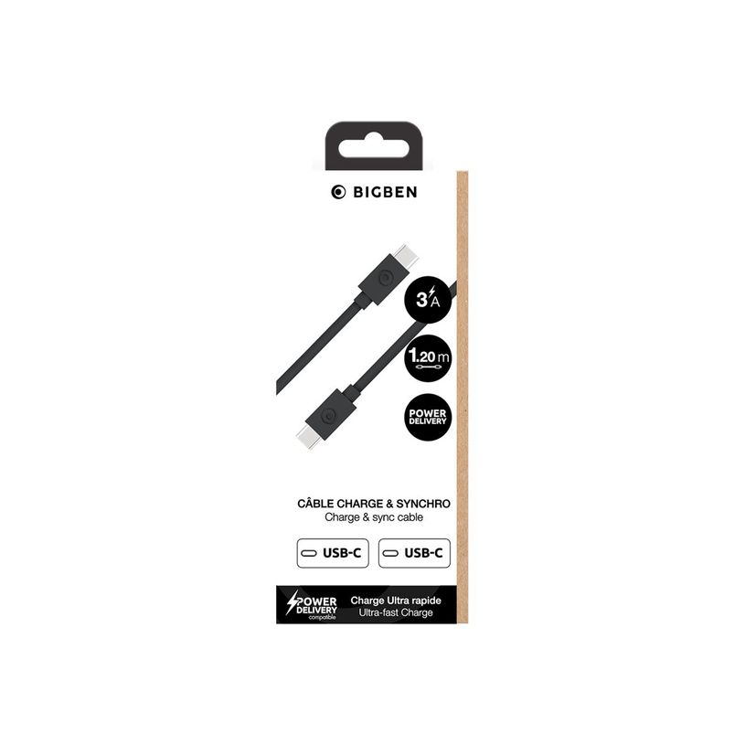 3571211495383-Bigben Connected - Câble USB-C vers USB-C - 1.2 m - noir-P_405141673_1-1
