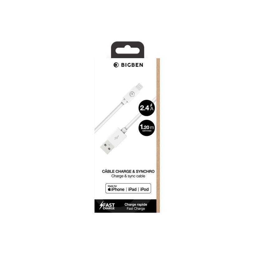 3571211492375-Bigben Connected - Câble USB A/Lightning  - 1.2 m - blanc -P_405141678_1-1