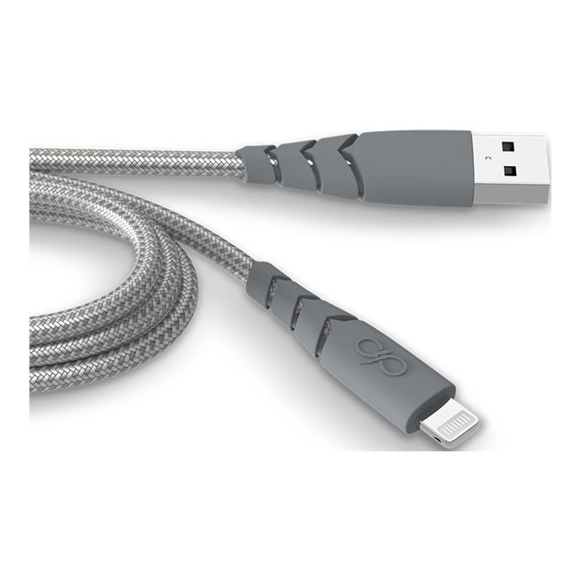 3571211490128-Force Power - Câble Ultra-renforcé - USB-A -  Lightning  - 1.2 m - 2.4A - Gris - Garanti-P_405141700_1-0