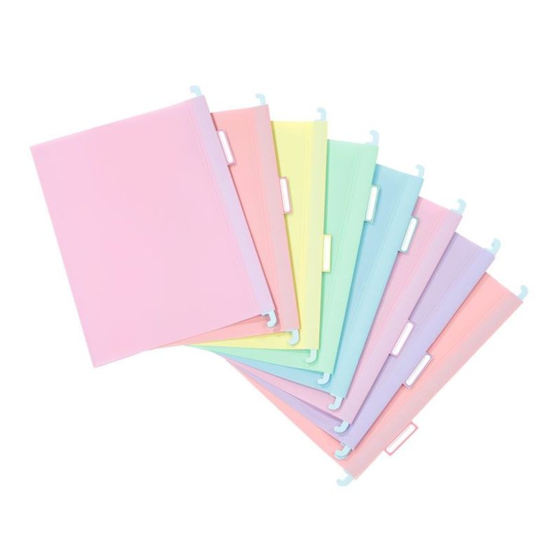 3135254181155-Viquel Rainbow Pastel - Boîte d'archivage EasyCase avec poignées de transport + 8 dossie-P_405141927_2-1