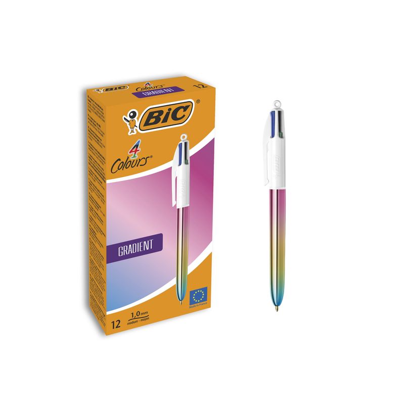 3086123714281-BIC 4 Couleurs gradient  corps métallique irisé_ Stylos-Bille Rétractables Pointe Moyen-P_405142025_4-4