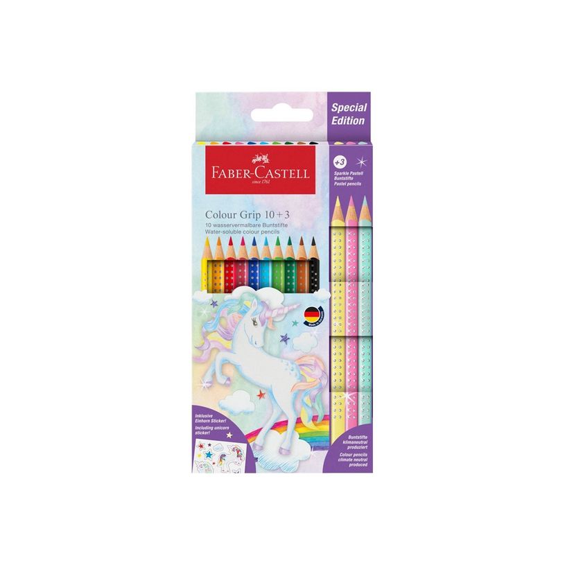 4005402015429-Faber-Castell Colour Grip Licorne - 10 Crayons de couleur + 3 gratuits-P_405142438_1-0