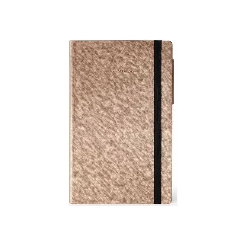 8053610786453-Legami Metallic Collection - Carnet de notes - 13 x 21 cm - ligné - 192 pages - rose dor