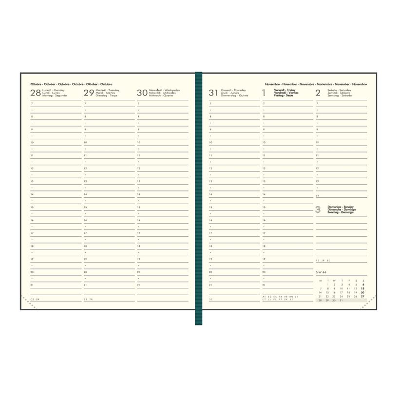 8053610789522-Agenda 1 semaine sur 2 pages - 12 x 18 cm - bleu pétrole - Legami Colours Collection-P_405142961_1-1