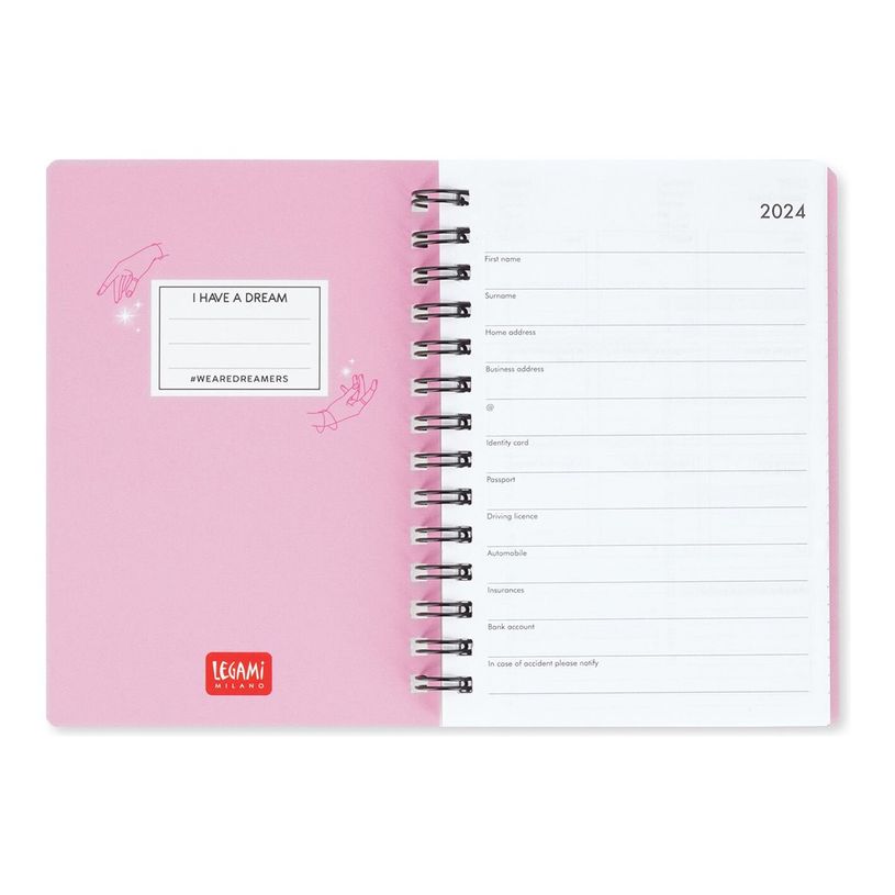 8051128757781-Agenda à spirale 1 semaine sur 2 pages - 8,5 x 13 cm - magique - Legami-P_405142998_2-3
