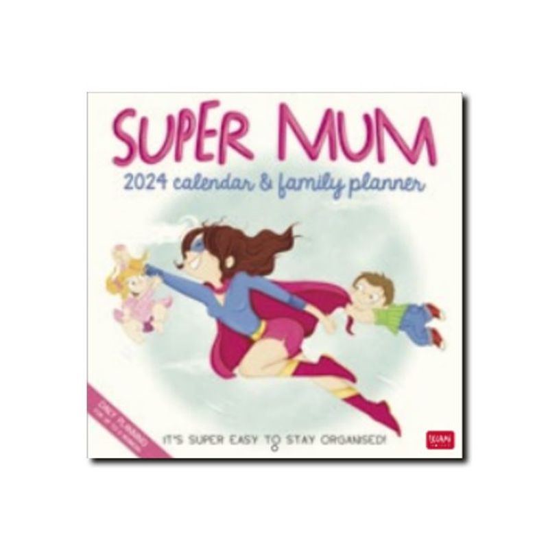 8051128759303-Legami Special Edition - Calendrier illustré mensuel - 2024 - 30 x 29 cm - super maman-P_405143083_1-0