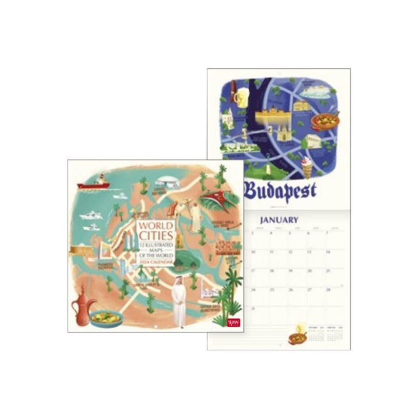 8051128759334-Legami - Calendrier mensuel 2024 - 30 x 29 cm - villes du monde-P_405143086_2-0