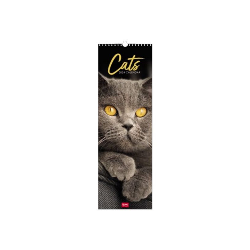 8051128759372-Legami - Calendrier mensuel 2024 - 16 x 49 cm - chats-P_405143090_1-0