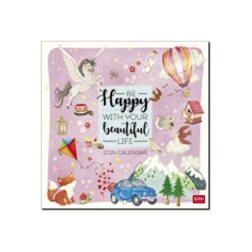 8052694000134-Legami - Calendrier mensuel 2024 - 18 x 18 cm - vivre heureux -P_405143166_2-0