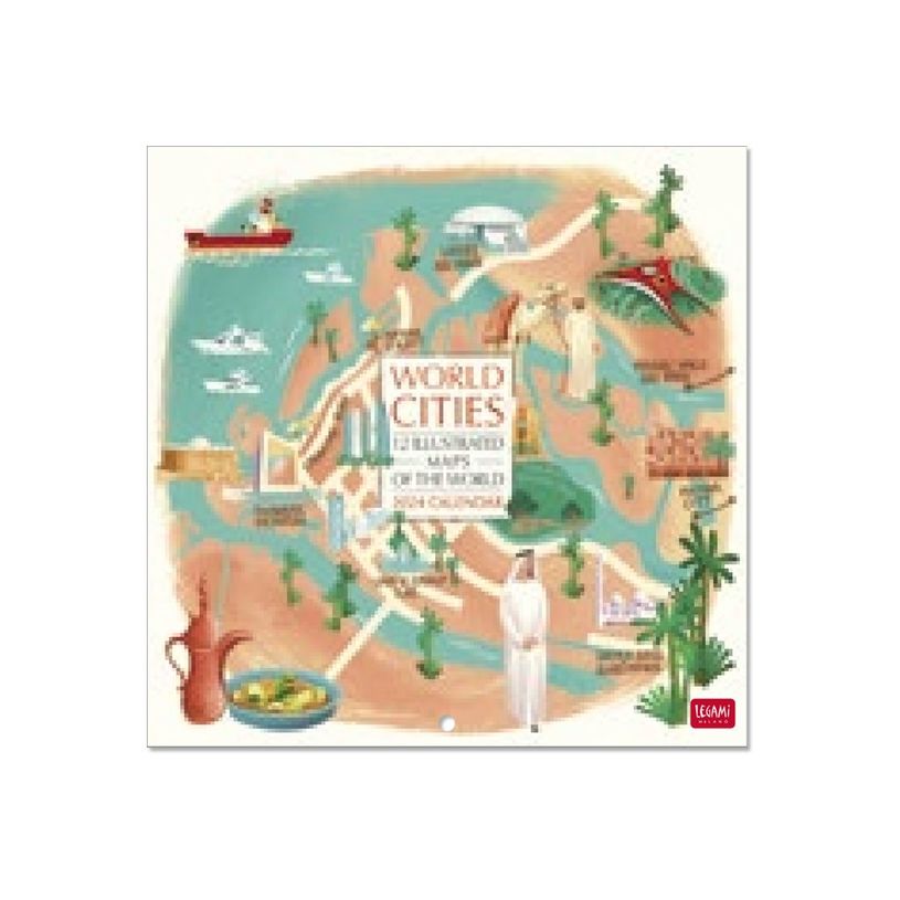 8052694000202-Legami - Calendrier mensuel 2024 - 18 x 18 cm - villes du monde -P_405143173_1-0