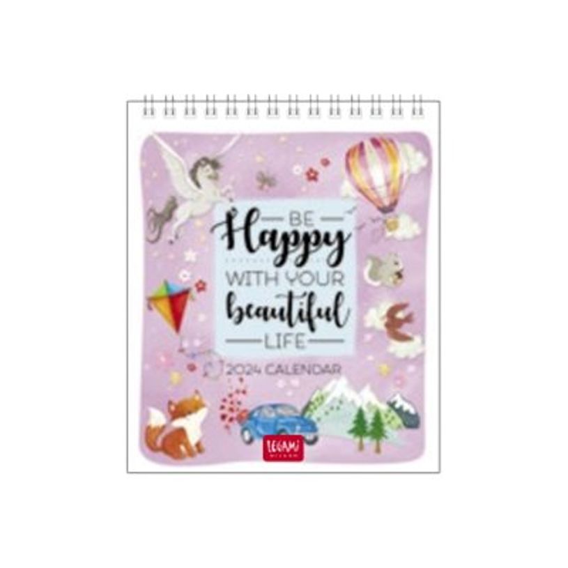8052694000462-Legami Special Edition - Calendrier 2024 - 12 x 14,5 cm - vivre heureux-P_405143198_1-0