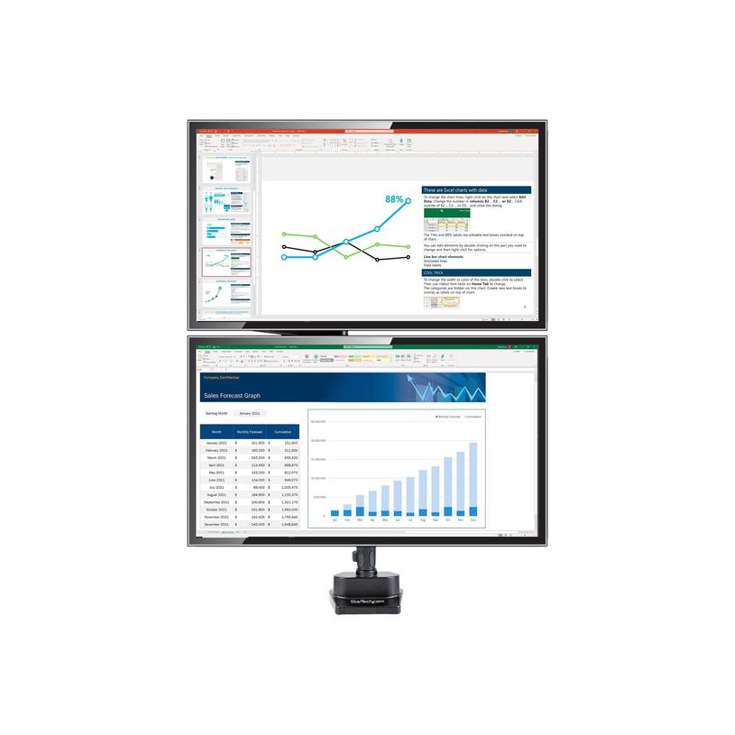 0065030892537-StarTech.com ARMDUALPIVOT - Bras support pour 2 écrans jusqu'à 32" - fixation pince - n-P_405143846_4-15